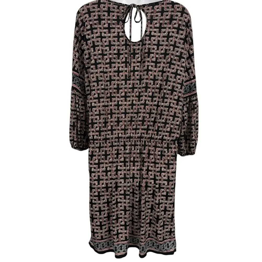 Max Studio Womens Black Blouson Long Sleeve Stretch Jersey Knit Dress sz M - Picture 14 of 16